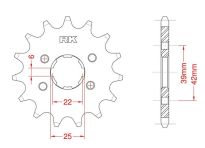 Front sprocket 14 teeth