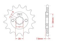 Front sprocket 14 teeth