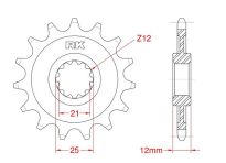 Front sprocket 15 teeth