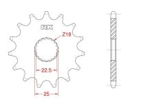 Front sprocket 17 teeth