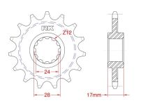 Front sprocket 15 teeth