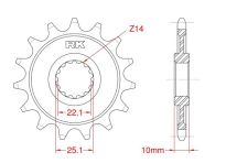 Front sprocket 13 teeth