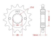 Front sprocket 17 teeth