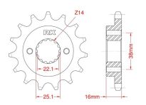 Front sprocket 15 teeth