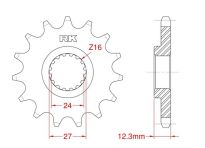 Front sprocket 17 teeth