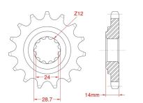 Front sprocket 17 teeth