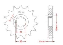 Front sprocket 15 teeth