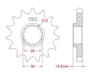 Front sprocket 15 teeth