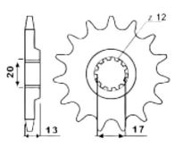 Front sprocket 13 teeth