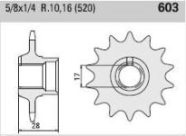 Front sprocket 13 teeth