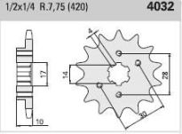 Front sprocket 13 teeth