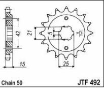 Front sprocket 15 teeth