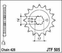 Front sprocket 13 teeth