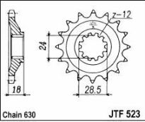 Front sprocket 15 teeth