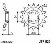 Front sprocket 17 teeth