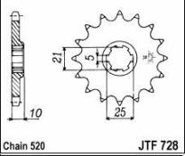 Front sprocket 16 teeth