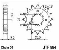 Front sprocket 21 teeth