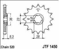 Front sprocket 13 teeth