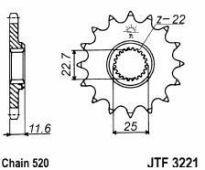 Front sprocket 12 teeth