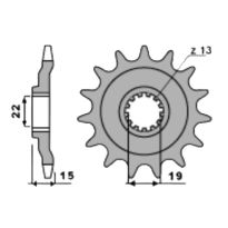 Front sprocket 15 teeth