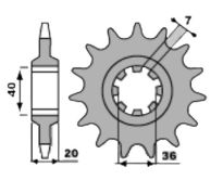 Front sprocket 15 teeth