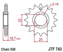 Front sprocket 15 teeth