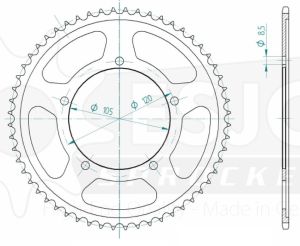 Steel rear sprocket 56 teeth