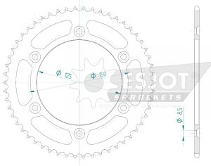 Steel rear sprocket 54 teeth