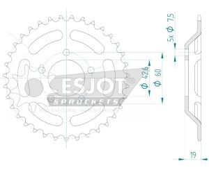 Steel rear sprocket 50 teeth