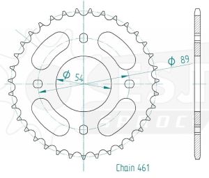 Steel rear sprocket 35 teeth