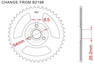 Steel rear sprocket 35 teeth