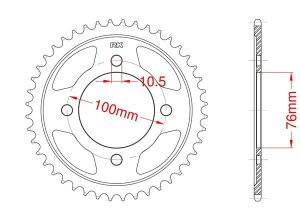 Steel rear sprocket 47 teeth