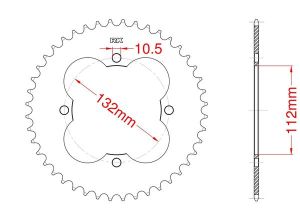 Steel rear sprocket 36 teeth