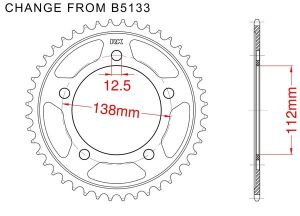 Steel rear sprocket 38 teeth