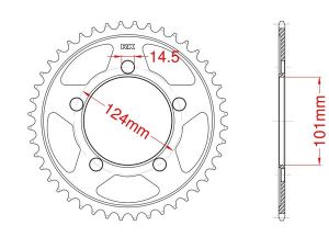 Steel rear sprocket 41 teeth