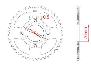 Steel rear sprocket 34 teeth