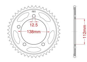 Steel rear sprocket 39 teeth