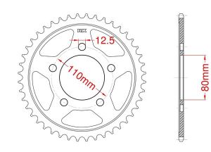 Steel rear sprocket 40 teeth