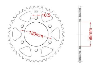 Steel rear sprocket 33 teeth