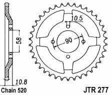 Steel rear sprocket 41 teeth