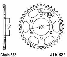 Steel rear sprocket 42 teeth