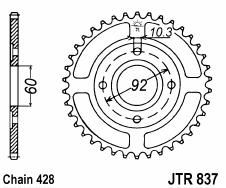 Steel rear sprocket 39 teeth