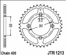 Steel rear sprocket 37 teeth