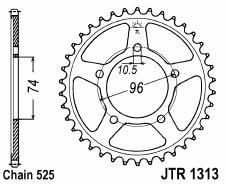 Steel rear sprocket 40 teeth