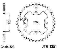 Steel rear sprocket 40 teeth