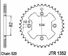 Steel rear sprocket 40 teeth