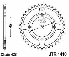 Steel rear sprocket 50 teeth