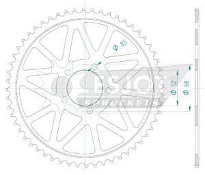 Aluminium rear sprocket 60 teeth