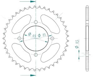 Steel rear sprocket 41 teeth