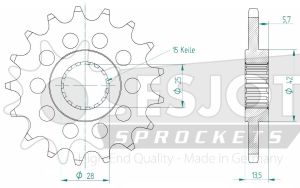 Front sprocket 17 teeth